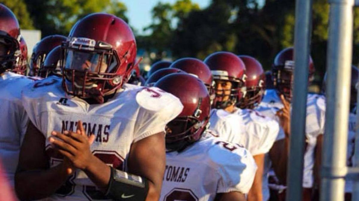 
The Bee’s Prep Football Player of the Week is Natomas’ Terrance March, at front.
