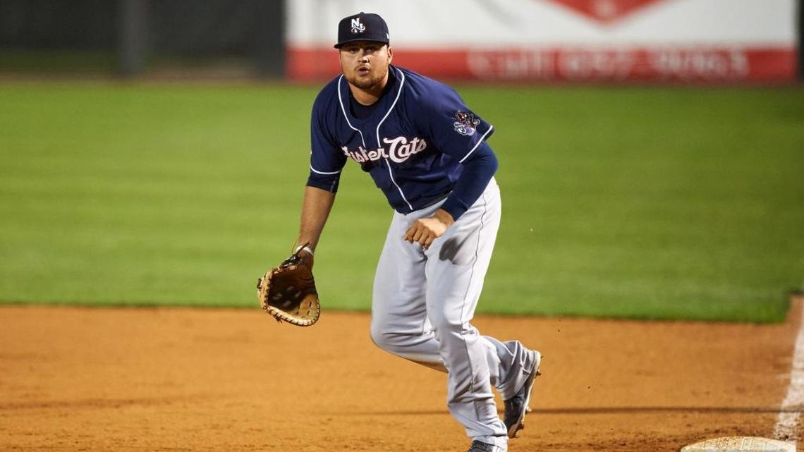 New Hampshire Fisher Cats first baseman Rowdy Tellez is seen during a game against the Harrisburg Senators on June 2, 2016, at FNB Field in Harrisburg, Pa. Tellez, an Elk Grove High School graduate, is a former Sacramento Bee Player of the Year.