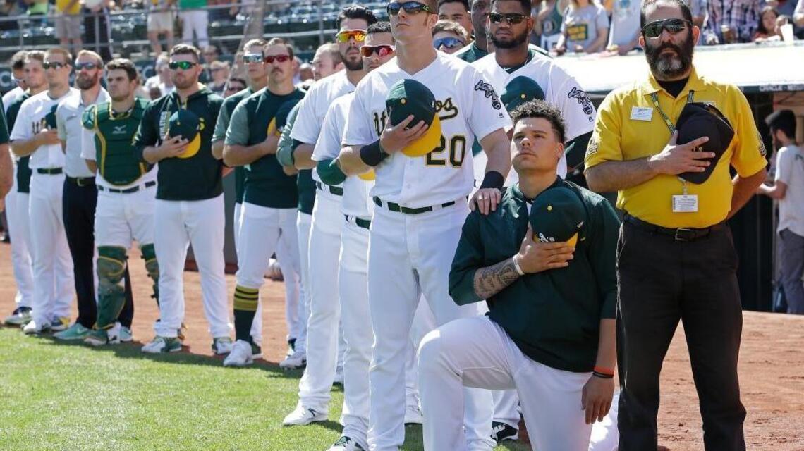 ‘We need some change’: First MLB anthem protest sparks reaction
