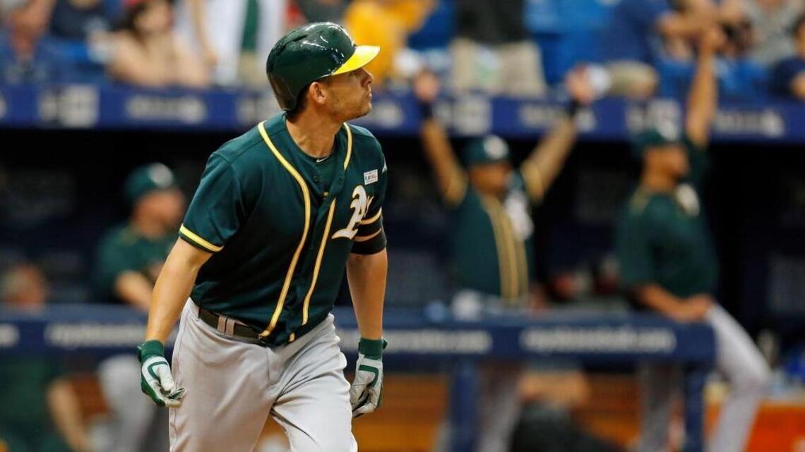 A’s Valencia has a career day