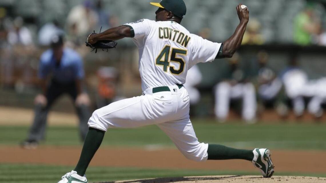 Jharel Cotton looks sharp in major-league debut as A’s beat Angels 4-1