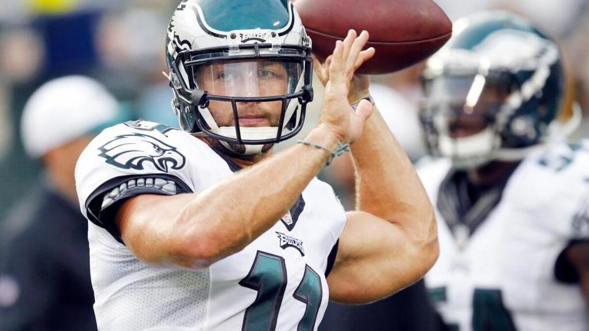 
Eagles quarterback Tim Tebow may find a football home in Philadelphia. 

