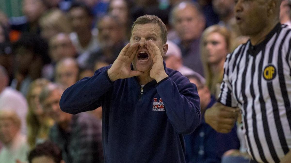 File photo of San Joaquin Memorial Panthers head coach Brad Roznovsky. The Panthers advanced to the CIF state basketball championships on Tuesday, March 7, 2023.