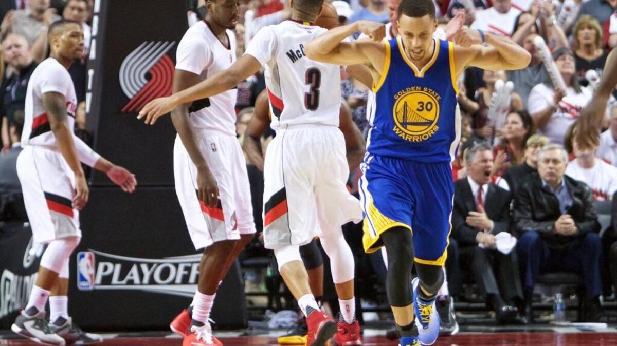 Golden State Warriors guard Stephen Curry (30) set an NBA record Monday with 17 points in an overtime period. He finished with 40 points and helped lead his team to a 132-125 win over the Portland Trail Blazers, Monday, May 9, 2016, in Portland, Ore. The Warriors lead the best-of-seven NBA playoff series 3-1. It resumes Wednesday in Oakland.