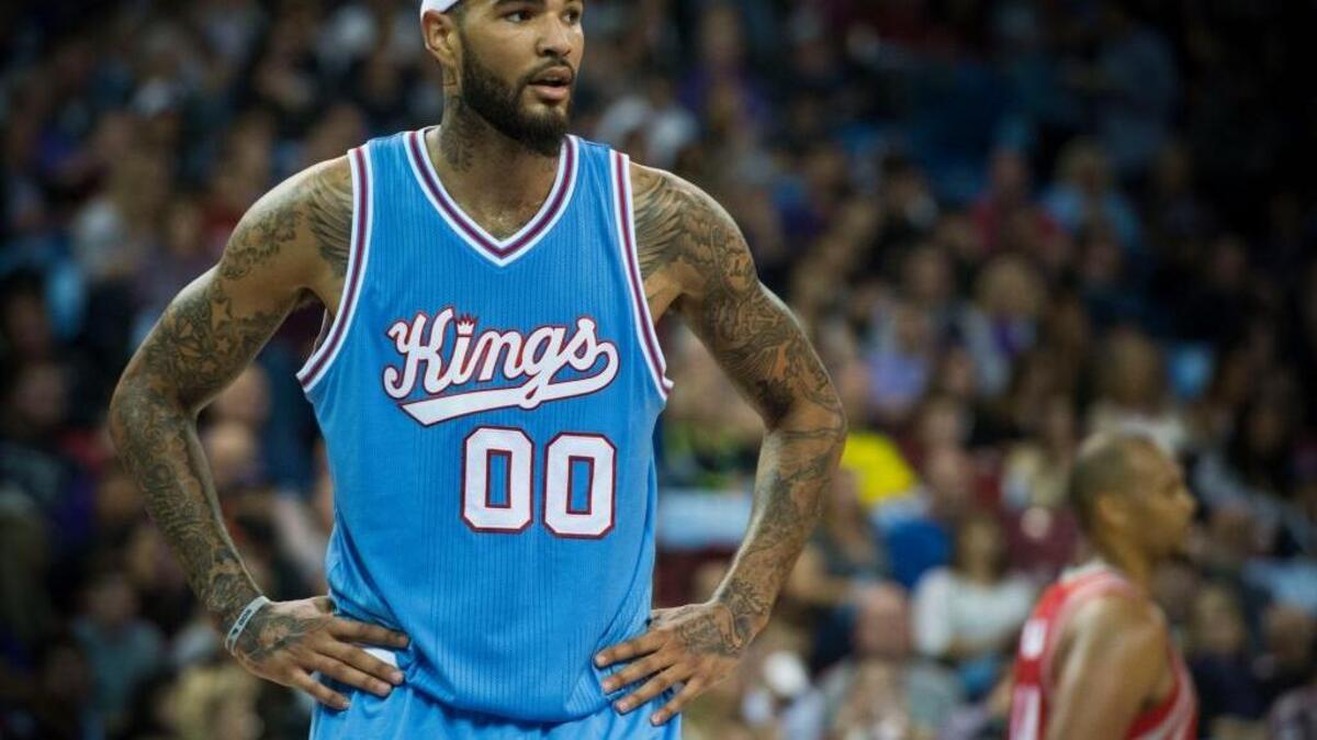 Kings rookie center Willie Cauley-Stein takes a breather during against the Houston Rockets at Sleep Train Arena on Friday, Nov. 6.