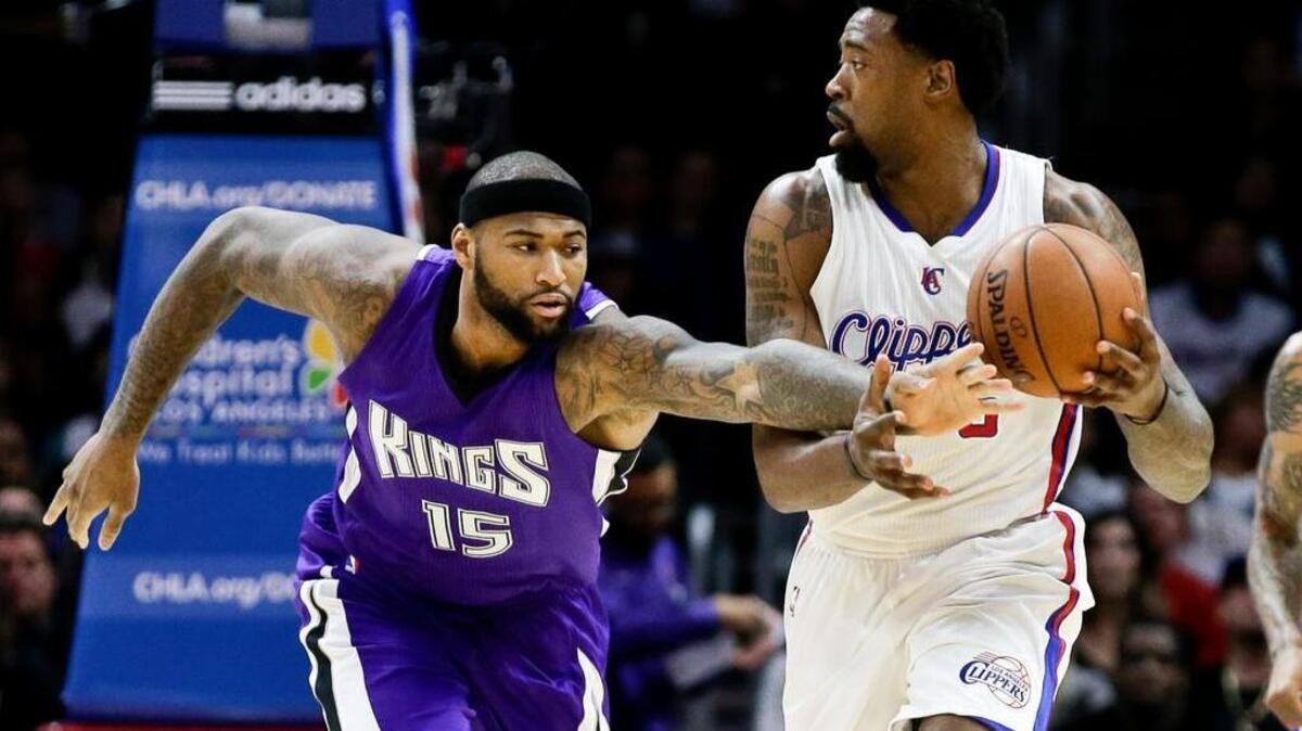 
DeMarcus Cousins, left, and the Kings will play DeAndre Jordan and the Clippers twice in their first three games of the regular season. The season opener is at Sleep Train Arena on Oct. 28 at 7 p.m., and the second matchup between the teams will be at 7:30 p.m. on Halloween at Staples Center. In between, the Kings host the Los Angeles Lakers on Oct. 30 at 7 p.m.


