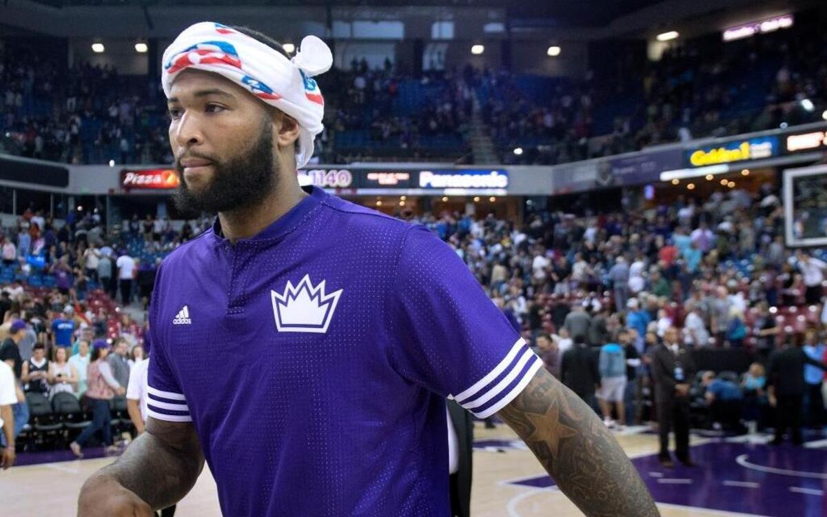 Sacramento Kings center DeMarcus Cousins (15) walks off the court after his team’s NBA basketball game against the Dallas Mavericks on Sunday, March 27, 2016 at Sleep Train Arena in Sacramento. Cousins may have made a bigger splash on social media after the game than during it.