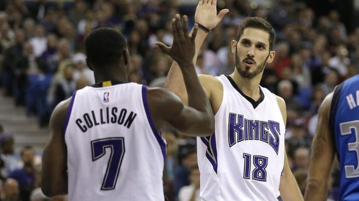Sacramento Kings forward Omri Casspi (18) and teammate Darren Collison (7) are among possible topics of discussion during the weekly live chat hosted by The Sacramento Bee’s Jason Jones. The live chat begins ta 11 a.m. Monday, Dec. 7, 2015.