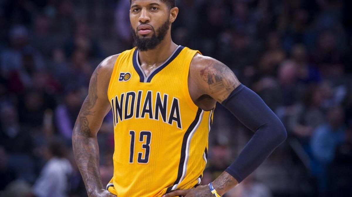 Indiana Pacers forward Paul George (13) waits for a free throw against the Indiana Pacers during their game at Golden 1 Center in Sacramento, California on Wednesday, January 18, 2017.