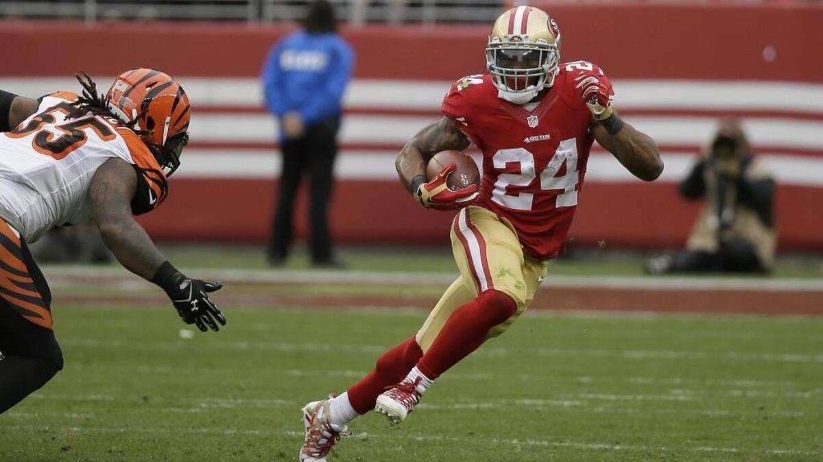 Running back Shaun Draughn (24) will be back in action with the San Francisco 49ers when they play the Detroit Lions at Ford Field on Sunday, Dec. 27, 2015.