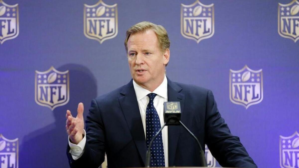NFL Commissioner Roger Goodell holds a news conference after the NFL owners meeting in Irving, Texas, Wednesday, Dec. 2, 2015.