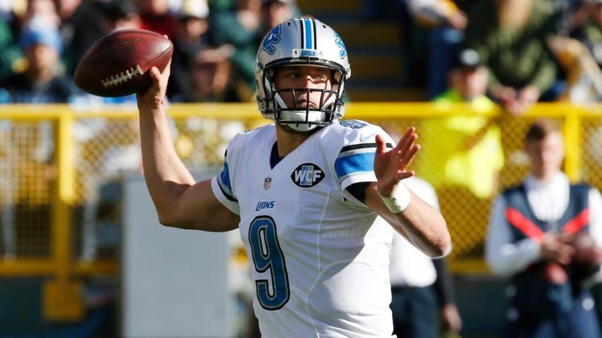 The Detroit Lions rely on quarterback Matthew Stafford because they are the NFL’s worst rushing team. The Raiders will try to stop Stafford with a pass defense that ranks 31st in the NFL. ... Stafford passes during an NFL football game on Sunday, Nov. 15, 2015, in Green Bay, Wis.