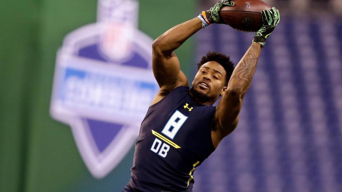 Ohio State defensive back Gareon Conley was picked by the Raiders in the first round Thursday, despite facing rape allegations he says are “completely false.”