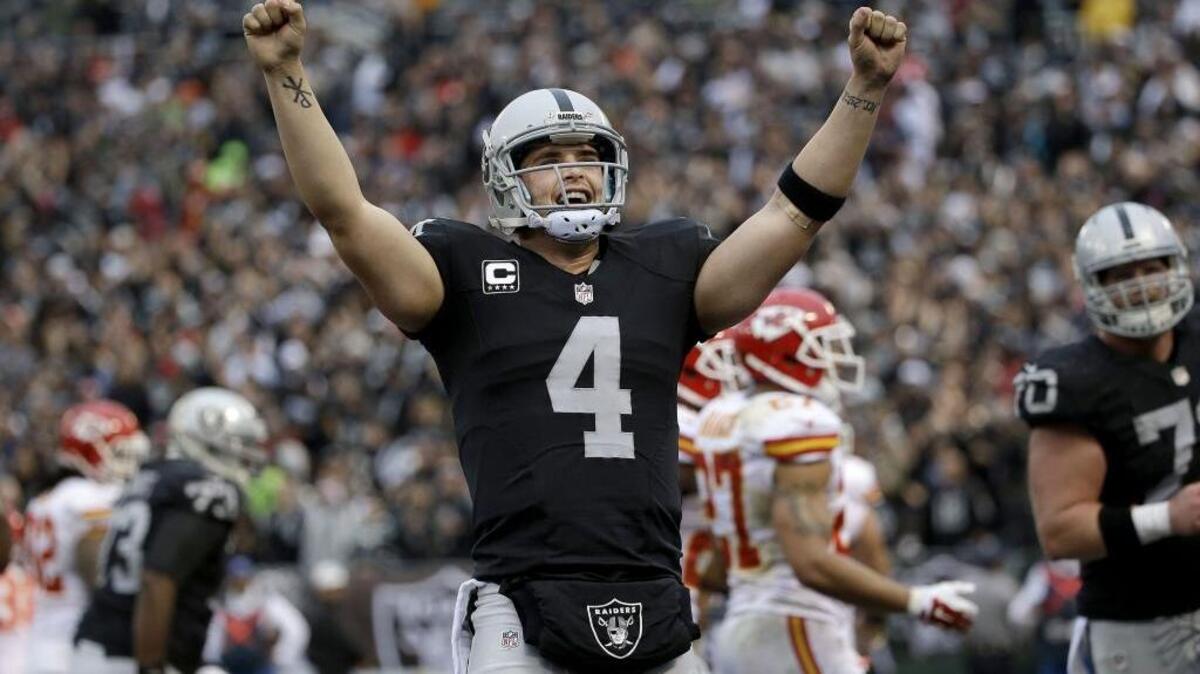 It is time for Derek Carr (4) and the Raiders to overtake the competition in the AFC West, says NFL Network analyst Willie McGinnest.