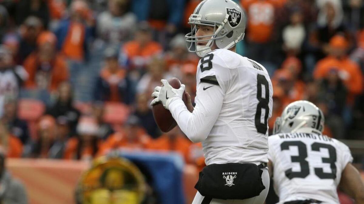 Quarterback Connor Cook gets his first NFL start today when the Raiders face the Texans in Houston.