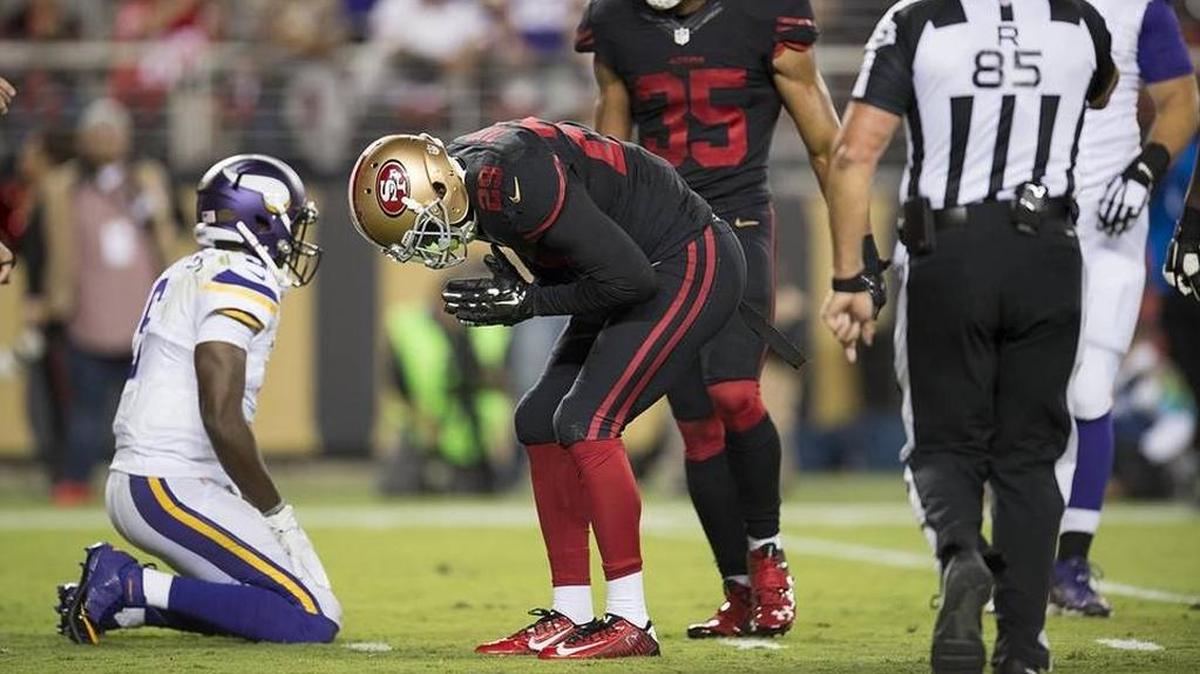 Safety Jaquiski Tartt, a former second-round pick, was injured during Monday’s training-camp practice.