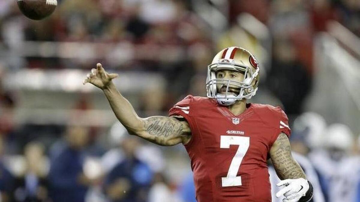 
49ers quarterback Colin Kaepernick said the most important thing about a quarterback’s mechanics is for the ball to reach the receiver.
