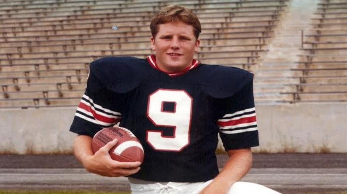 Kelly at the University of New Hampshire in 1983, where he created his novel offense after rarely playing as a cornerback.