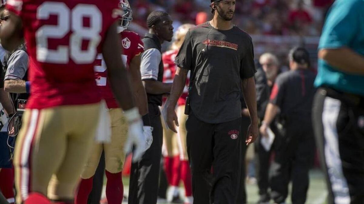 Colin Kaepernick did not play in the 49ers’ preseason opener against Houston. His availability for Saturday’s game against the Broncos is tenuous, too.