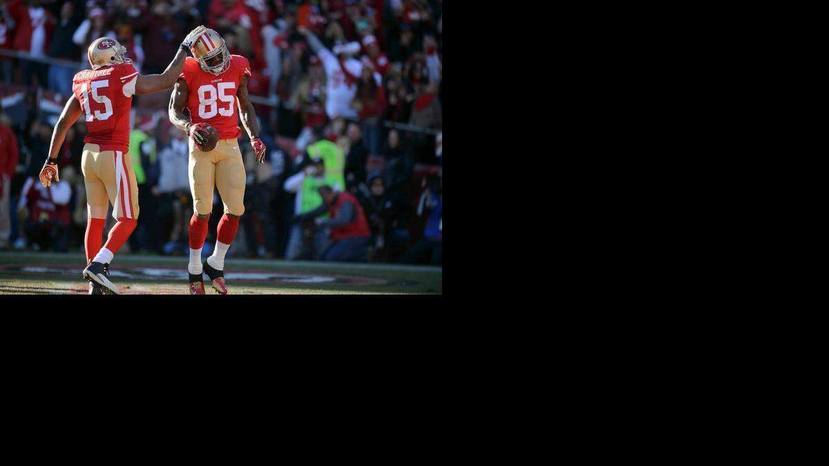 
Vernon Davis, who will count nearly $7 million against the salary cap, caught just two touchdowns in 2014 after grabbing 13 the year before.
