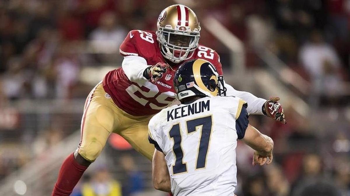Jaquiski Tartt, who started eight games as a rookie last year in place of injured Antoine Bethea, returns to the starting lineup, this time in place of Eric Reid.