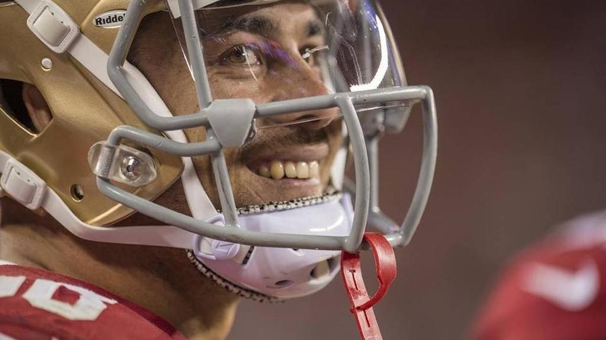 
Australian import Jarryd Hayne will be in uniform for today’s 49ers-Vikings game
