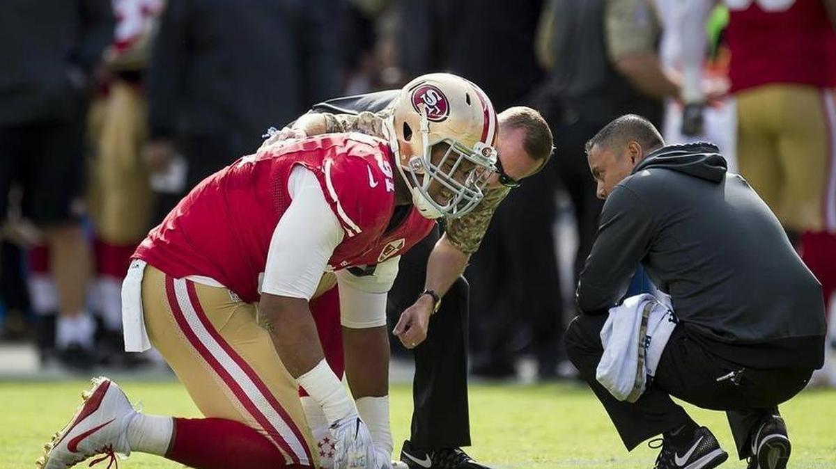 Defensive lineman Arik Armstead aggravated his shoulder injury on a run in the first quarter against the Saints and played only six snaps.