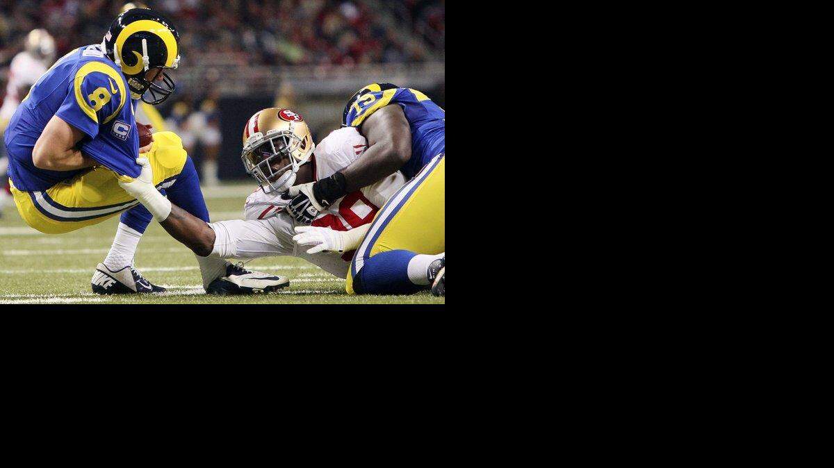 
Aldon Smith returns to the lineup today, but he won’t start against the Giants.
