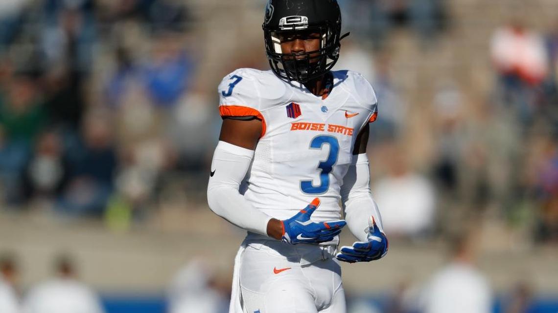 Boise State Broncos safety Chanceller James (3) in the first half of an NCAA college football game Friday, Nov. 25, 2016, at Air Force Academy, Colo.