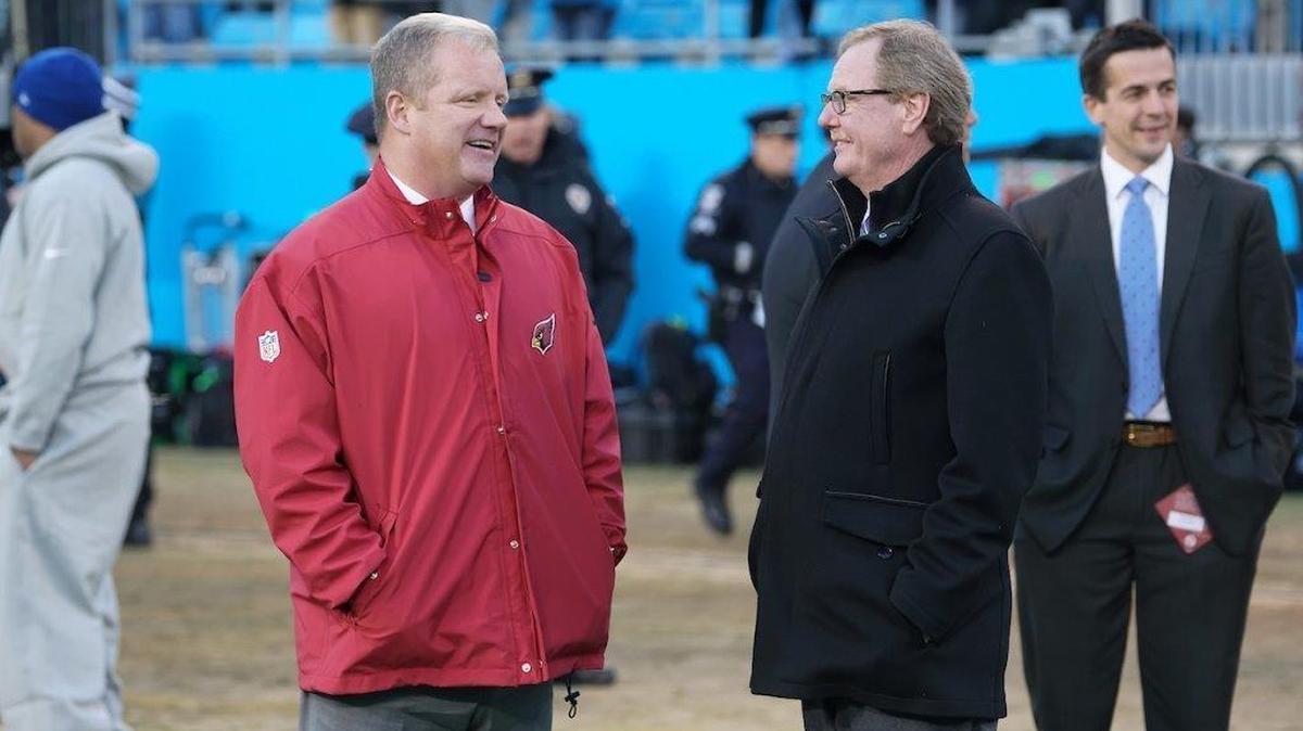 The 49ers’ interview with general manager candidate Terry McDonough (left) is expected to be on Saturday in Atlanta.