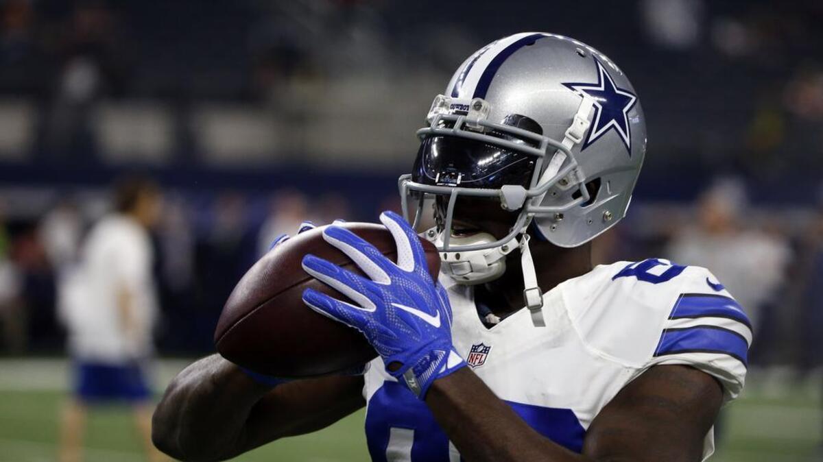 Dallas Cowboys wide receiver Dez Bryant (88) catches a pass during warm ups before an NFL football game against the Chicago Bears on Sunday, Sept. 25, 2016, in Arlington, Texas.