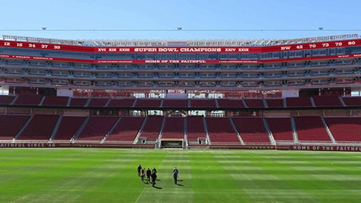 A rendering of what the 49ers ring of honor may look like at Levi’s Stadium