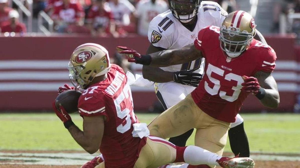 Michael Wilhoite could miss his first game since he took over at inside linebacker last season.
