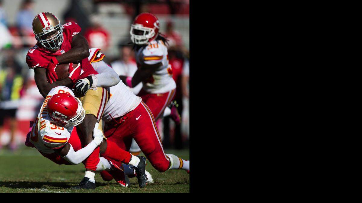 The 49ers are taking heat for underutilizing running back Frank Gore. Gore rushed for 107 yards against Kansas City on Oct. 5.