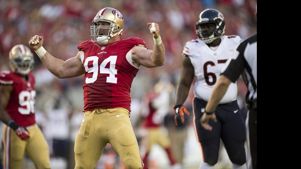 
Justin Smith, who has been the 49ers’ best defensive lineman since he arrived in 2008, said he’d decide in the next three weeks whether he’ll retire or play another season.
