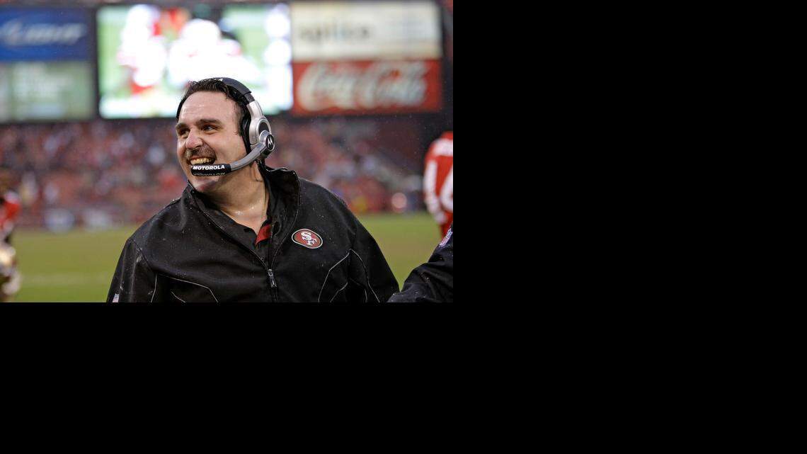 
Jim Harbaugh’s tenure in San Francisco was preceded by Jim Tomsula as head coach (for one game) and will be followed by Tomsula as well.
