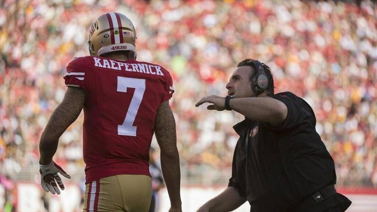 Jim Tomsula said he wants quarterback Colin Kaepernick to “look at things through a different lens.” He said Blaine Gabbert would start Sunday’s game for the 49ers.