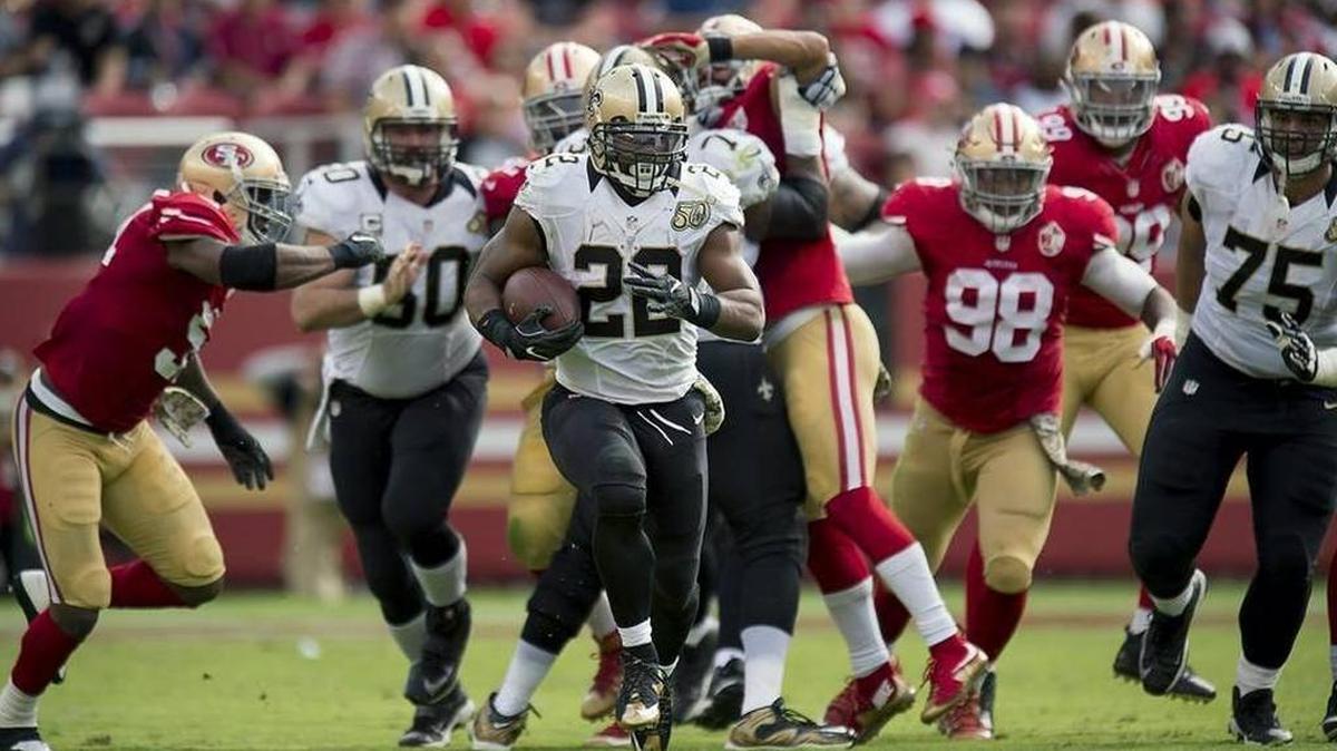 Mark Ingram’s 75-yard touchdown run in the second quarter was due to a blown assignment, 49ers coach Chip Kelly said.