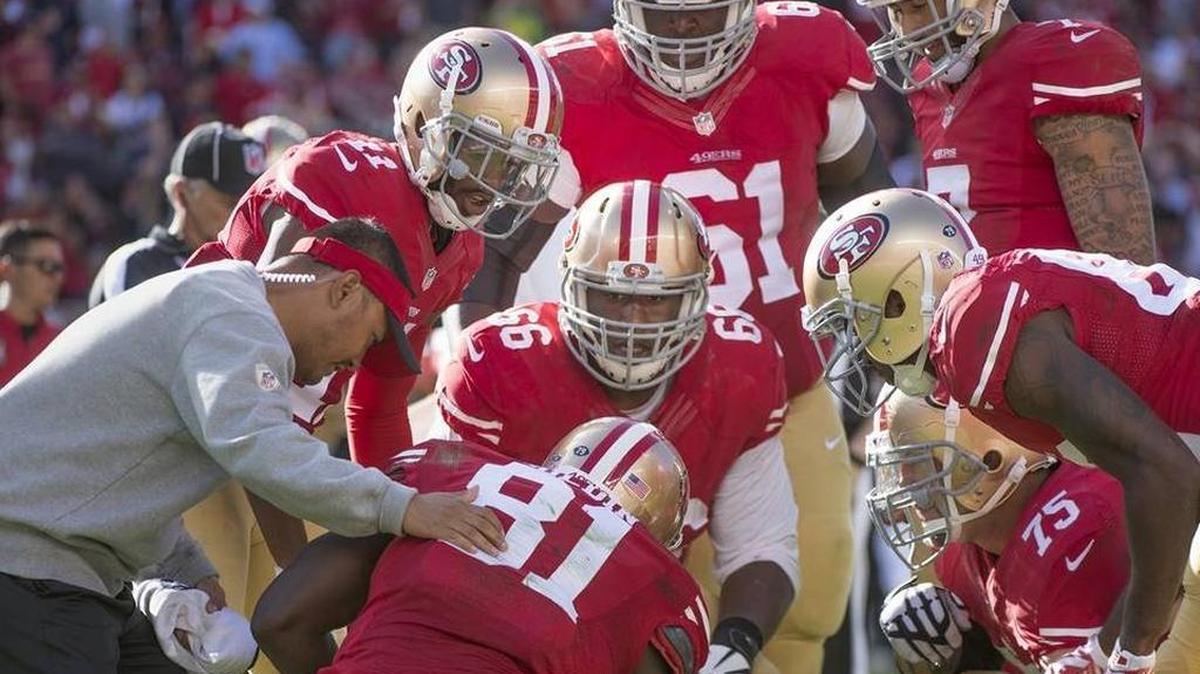 49ers receiver Anquan Boldin was injured Oct. 18 against his former team, the Ravens, but played the following Thursday against Seattle.