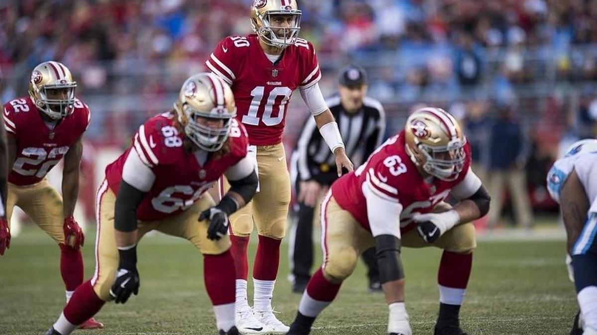 Jimmy Garoppolo has completed nearly 69 percent of his passes in his first three games with the 49ers.