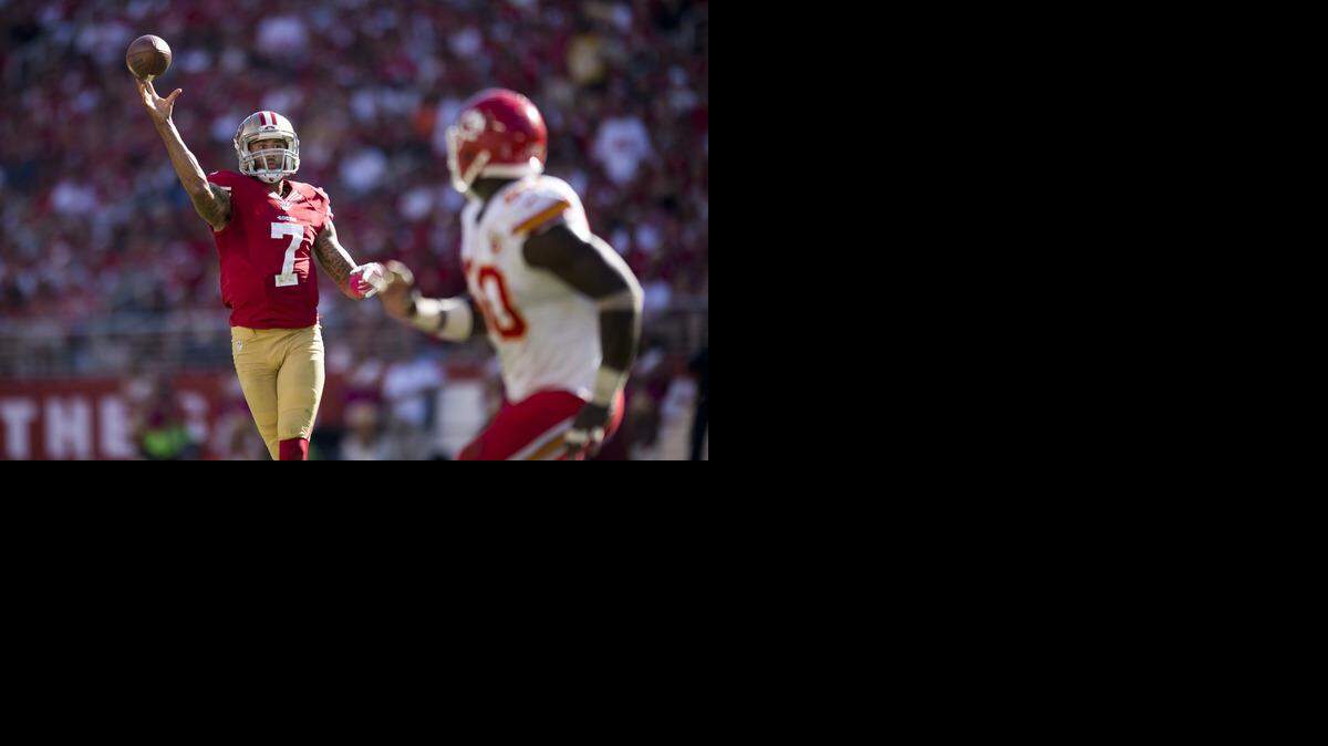 
Colin Kaepernick’s offseason work in Phoenix was apparent to Vernon Davis when the two worked together this week, Davis said.
