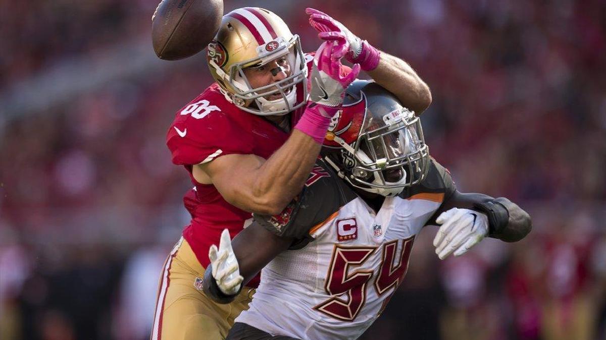 Garrett Celek tied for the 49ers team lead in dropped passes last year with six.