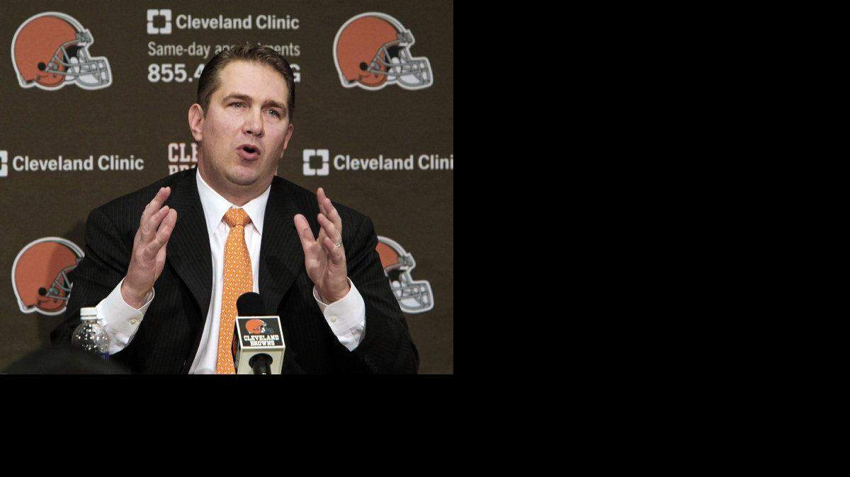 Rob Chudzinsk, shown while head coach of the Cleveland Browns, is one of the people the 49ers want to talk to about joining their staff but have been refused permission.