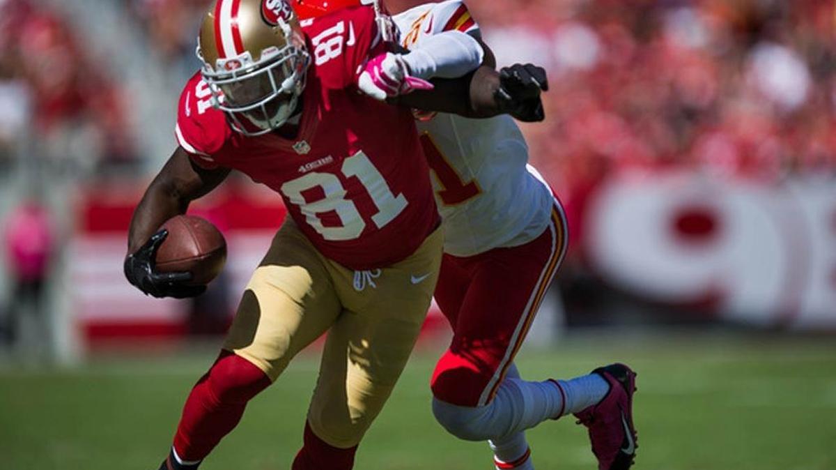 49ers receiver Anquan Boldin is on track to lead the team in receiving yards for the third straught season.