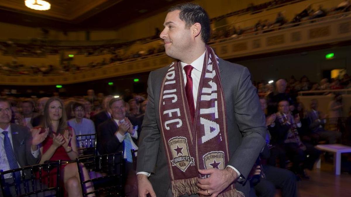 49ers executive officer Jed York is introduced as a part owner of the Republic FC during the 2015 State of the City address by mayor Kevin Johnson on Thursday, January 29, 2015 at the Memorial Auditorium in Sacramento.
