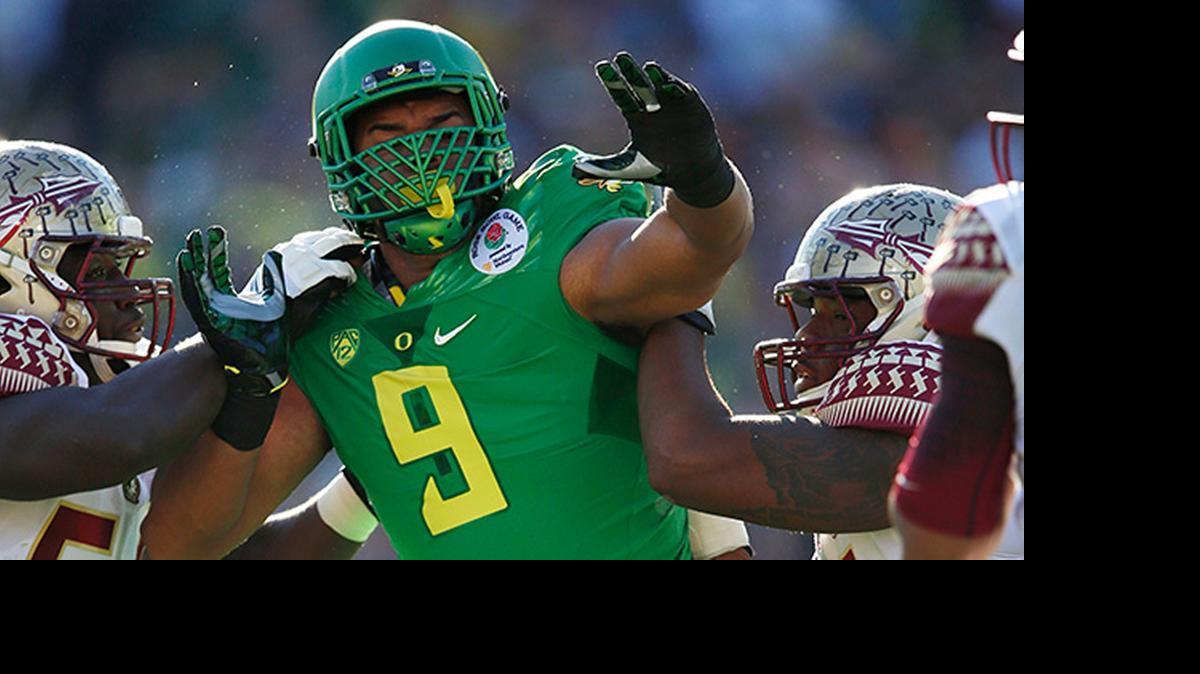 
Arik Armstead, who played defensive end at Oregon, will be allowed to take part in the 49ers’ offseason program late next week.
