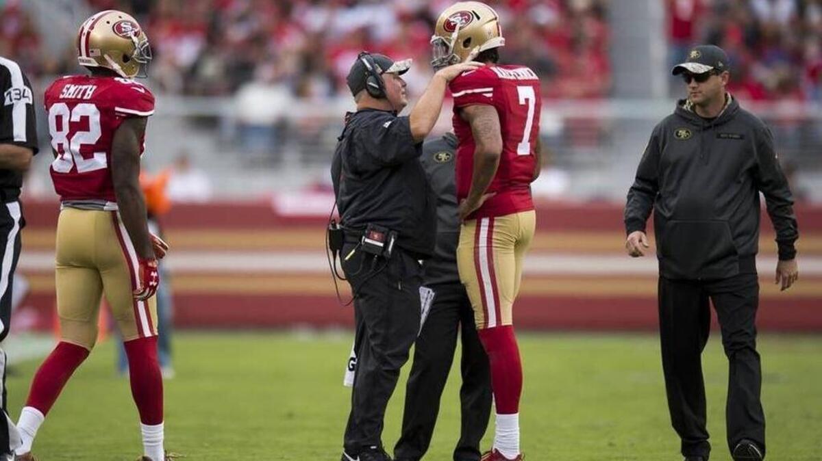 Chip Kelly said Colin Kaepernick’s improvement is due to the mere fact that he’s gotten an extended chance to operate his offensive system.