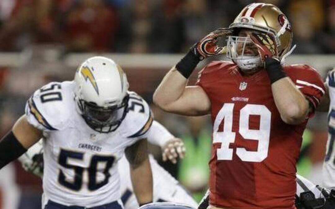 
Fullback Bruce Miller was arrested in Santa Clara last week for spousal abuse.

