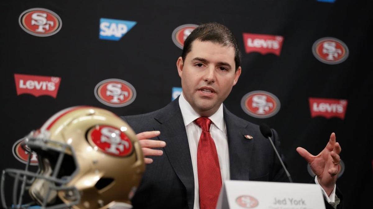 San Francisco 49ers owner Jed York during an NFL football press conference Thursday, Feb. 9, 2017, in Santa Clara, Calif.