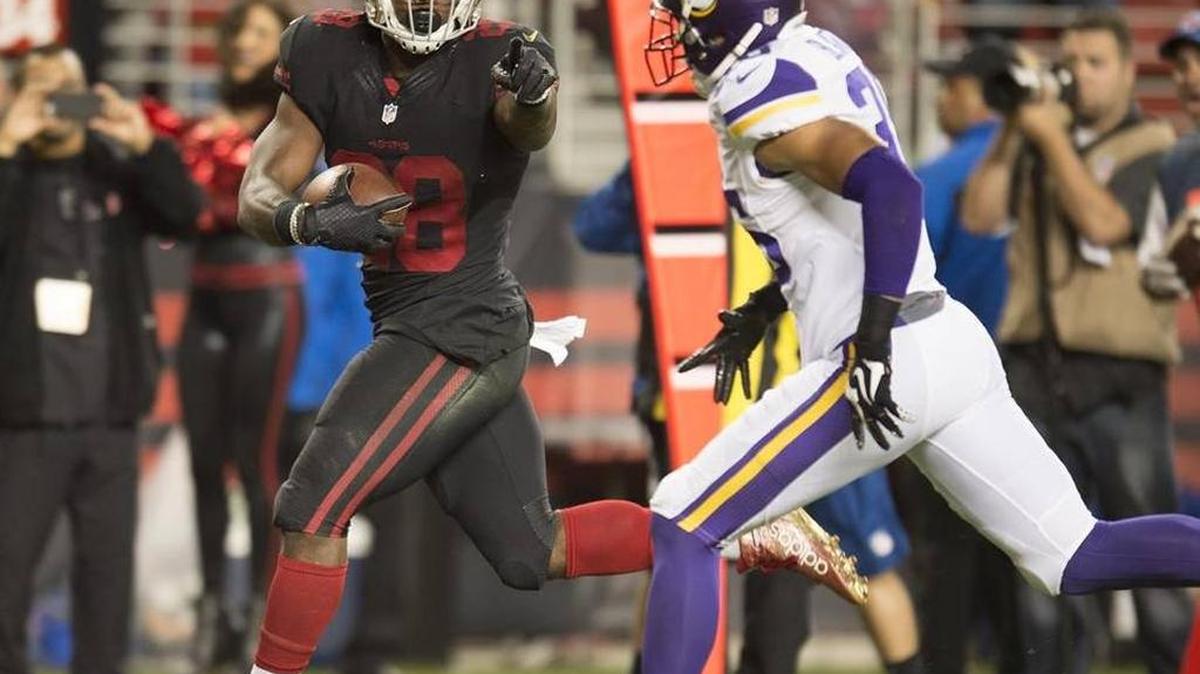 Carlos Hyde is questionable for Sunday’s game against the Cardinals. The 49ers would start DuJuan Harris at running back if Hyde can’t play.